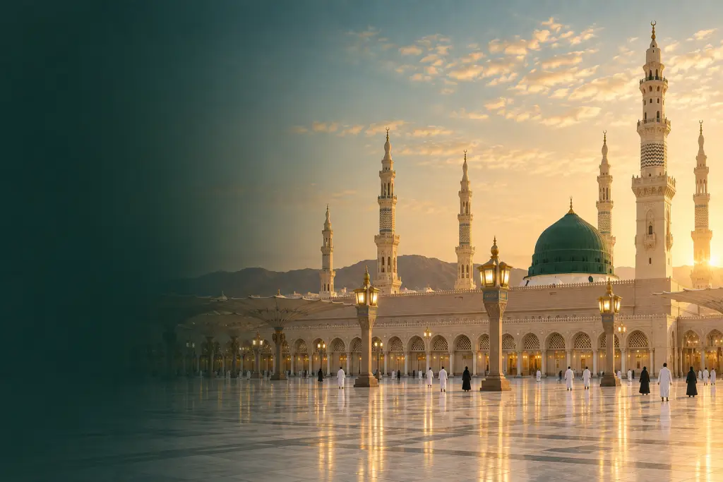 Illustration of the Prophet’s Mosque in Madinah